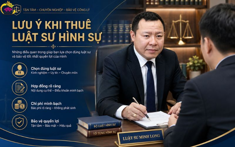 Luật sư Minh Long chia sẻ lưu ý khi thuê luật sư hình sự Lưu ý khi thuê luật sư hình sự